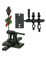 Caboose Industries #103R Operating Ground Throw High Level Switch Stand .190" Travel Rigid w/Lantern & Targets