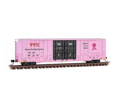 Micro Trains #12300060 N boxcar TTX Breast Cancer Awareness