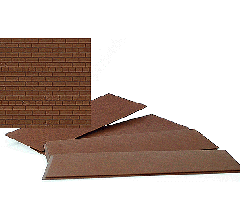 Walthers #933-3522 Brick Sheets, Light Red