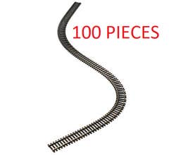 Atlas HO 168 (100 Pieces) of HO Code 100 Super-Flex Track (Case of 100 Pieces) Black Ties