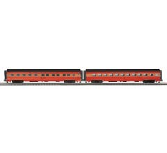 MTH 20-64238  O 2-Car 70’ Streamlined Slpr/Diner Passenger Set (Smooth Sided) - Southern Pacific (Daylight)