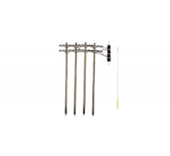 Woodland Scenics #US2266 Pre-Wired Poles - Double Crossbar