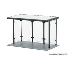 Kibri 38179  HO Bus stop with flat roof kit