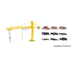 Kibri 39817  HO Crane with timber yard kit