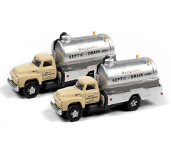 Classic Metal Works #50416 1954 Ford Septic Tank Truck (Montgomery Drain Service) (2-Pack)