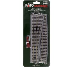 Kato 2-861 HO #6 492mm (19 3/8&quot;) Powered Right Turnout with 867mm (34 1/8&quot;) Radius Curve