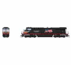 Broadway Limited #7189 GE ES44AC, Southern Pacific #537, Black Widow Scheme, American Flag Paragon4 Sound/DC/DCC (TW Exclusive)