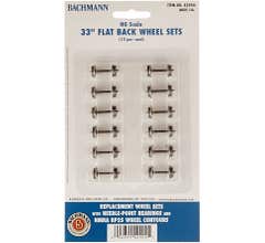 Bachmann #42904 33" Flat Back Wheel Sets (12 per card)