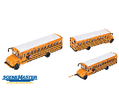 Walthers #949-11701 International CE School Bus - Assembled -- (Yellow with White Roof)