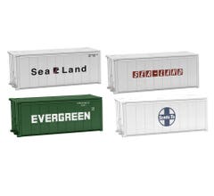 Lionel HO #1957280 20' Shipping Containers 4 Pk- Set A