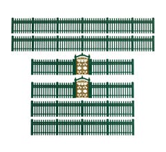 Lionel HO 2057150 Iron Fence - Green