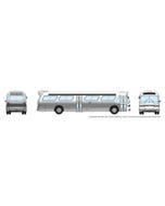 Rapido #573098 N Scale 1/160 New Look Bus -Generic White/Silver