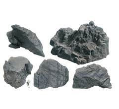 NOCH 58451  Molded Foam Rock Pieces - Granite pkg(5)
