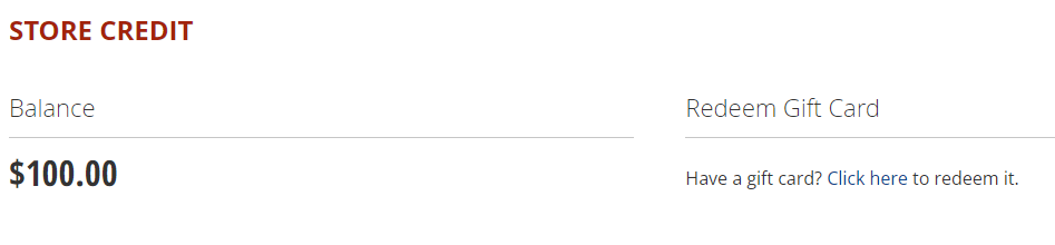 Instructions - Gift Card Now Shows As Store Credit/Balance On Account Instructions - Gift Card Now Shows As Store Credit/Balance On Account
