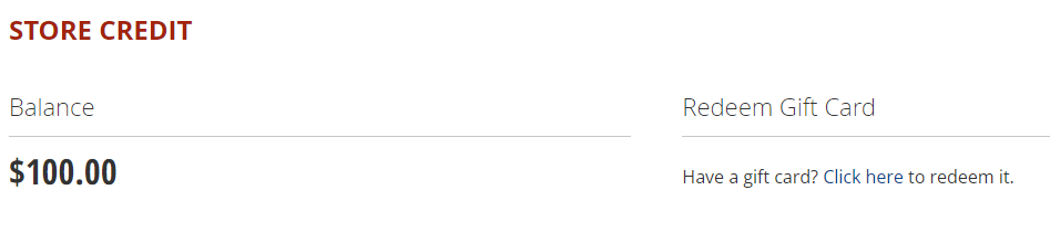 Instructions - Gift Card Now Shows As Store Credit/Balance On Account