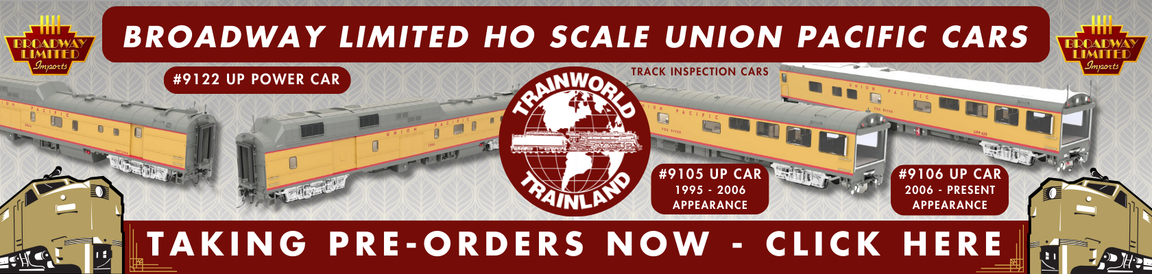 Broadway Limited HO Union Pacific Cars