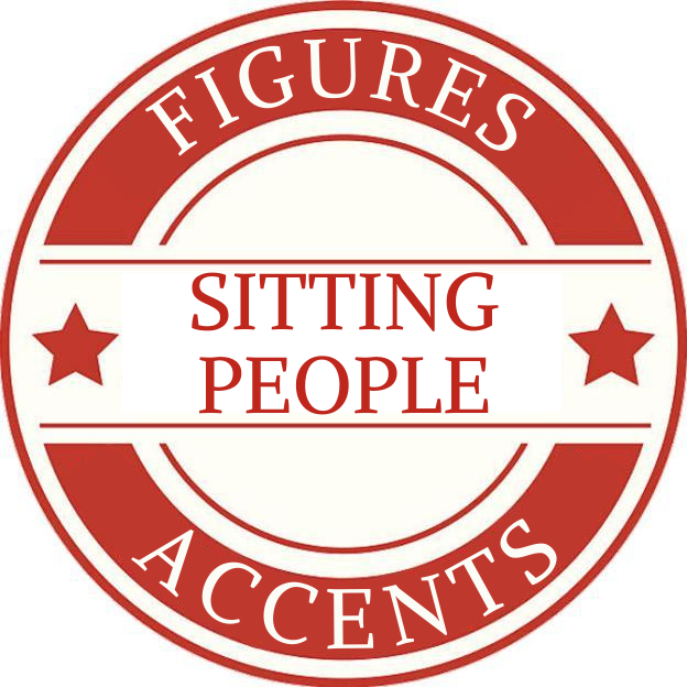 G Scale Sitting People G Scale Sitting People